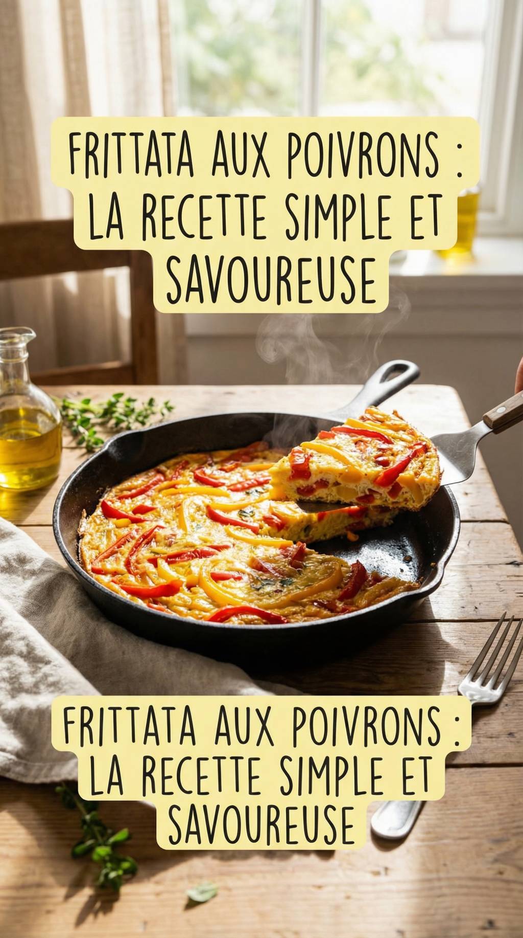 Fritata au poivrons : la recette simple et savoureuse à réussir chez soi